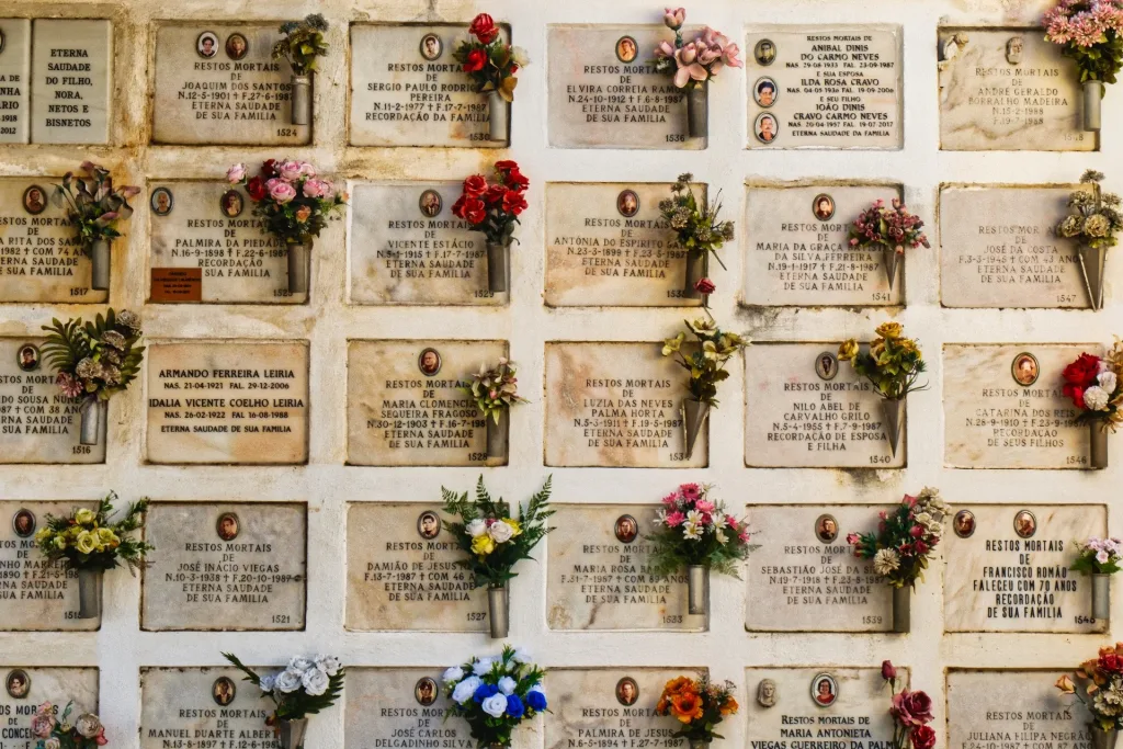 Detail of columbarium in Faro's cemetery