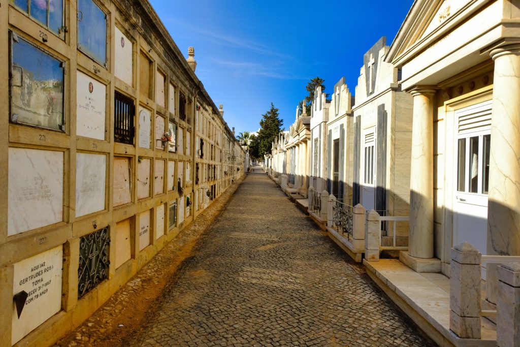 Columbarium and Family Mausoleums in Faro's Cemetery