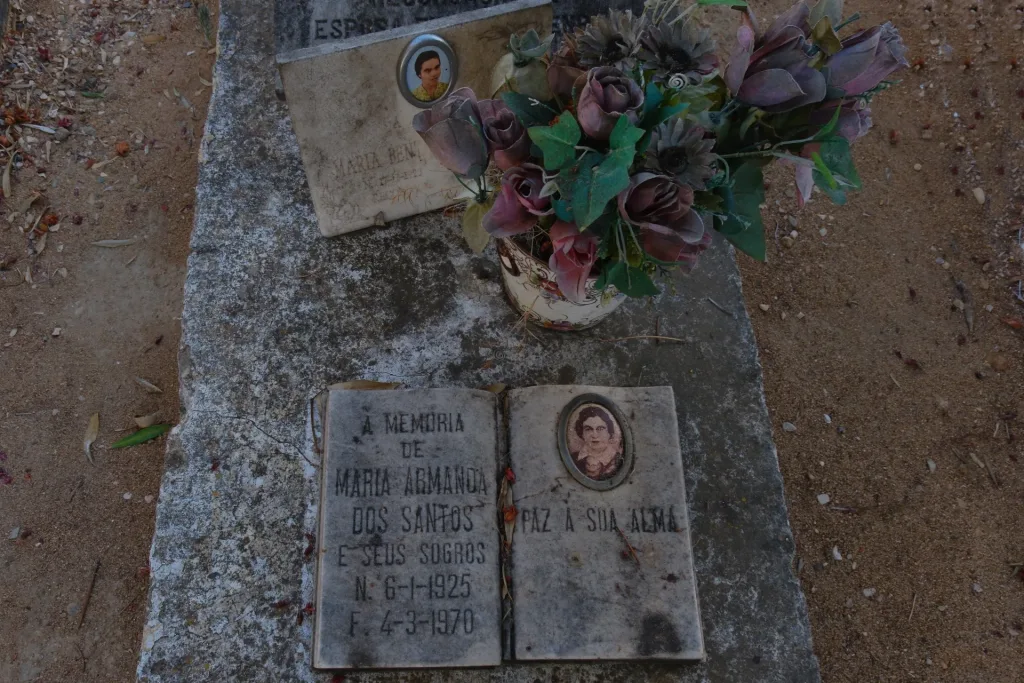 Details of a tombstone in Faro's Cemetery