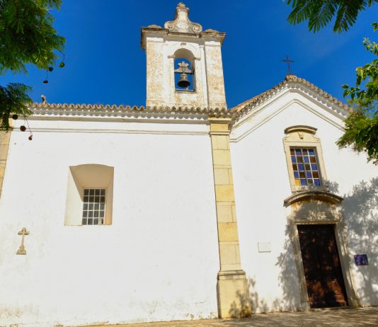 The Romanian Orthodox Church in Faro Front facade of the Romanian Orthodox Faro church, or, Ermida de São Sebastião